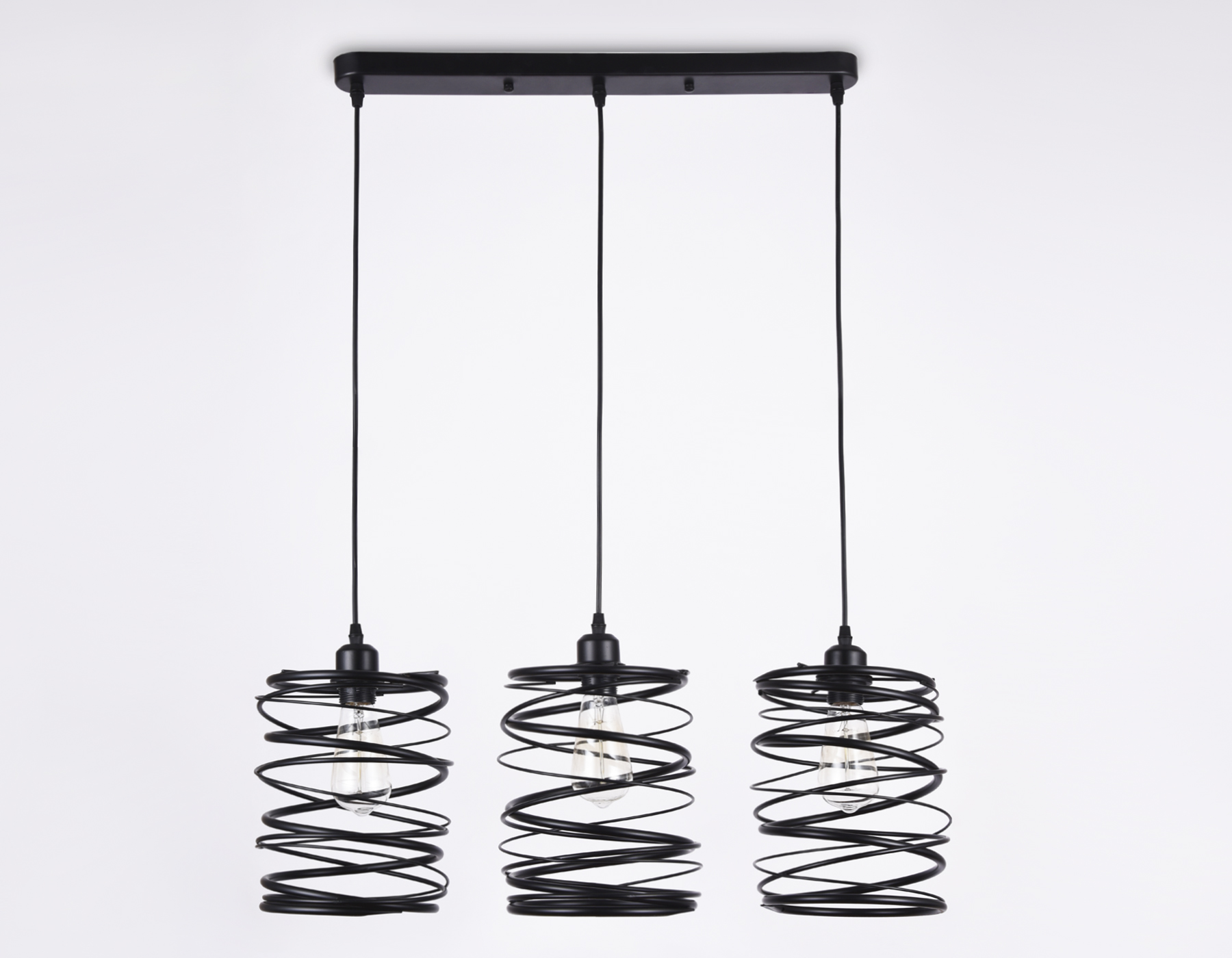 Подвесной светильник в стиле лофт TR8403/3 BK черный E27/3 max 60W 720*180*1000