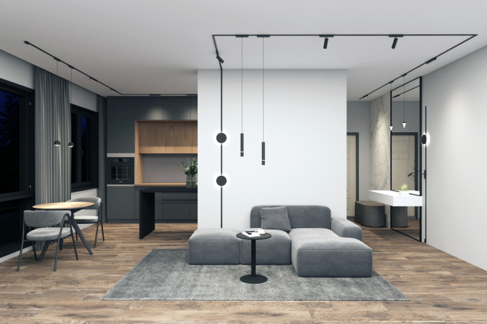 Трековый светильник магнитный 48V Denkirs Air Linear DK5360-BK (dk5360-bk)