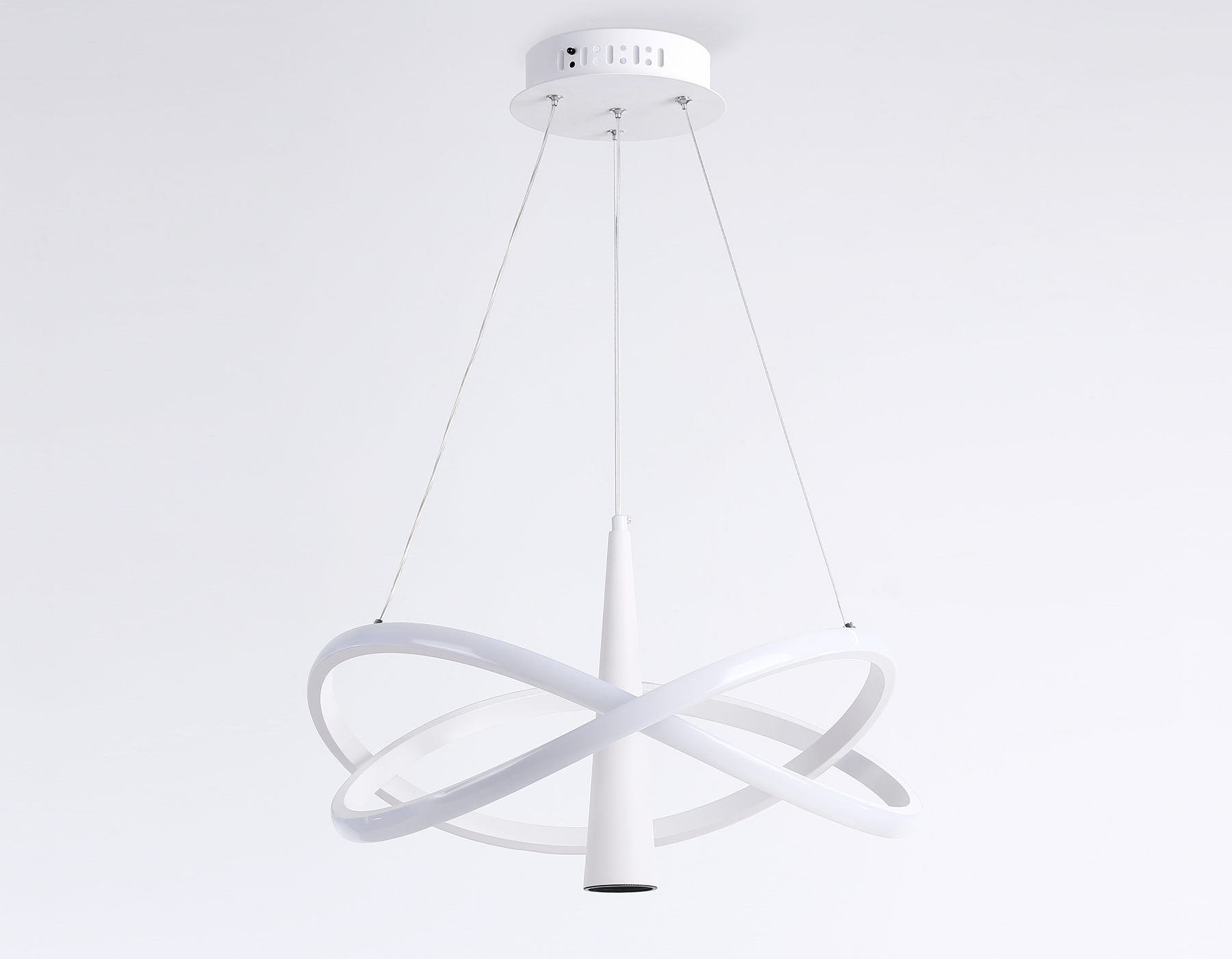 Подвесной светодиодный светильник с пультом управления FL5367/2+1 WH белый 47W 3000K-6400K D480*1200 (ПДУ ИК)