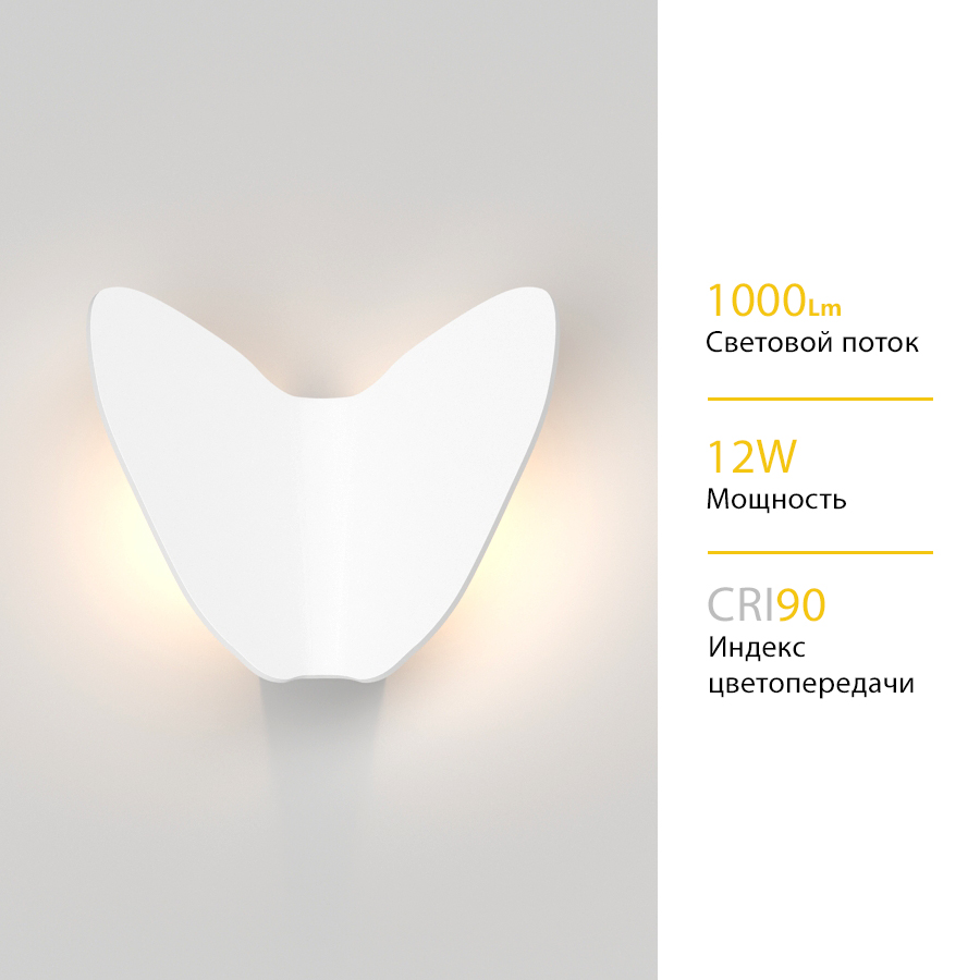 Настенный светодиодный светильник WINGS White (10093)