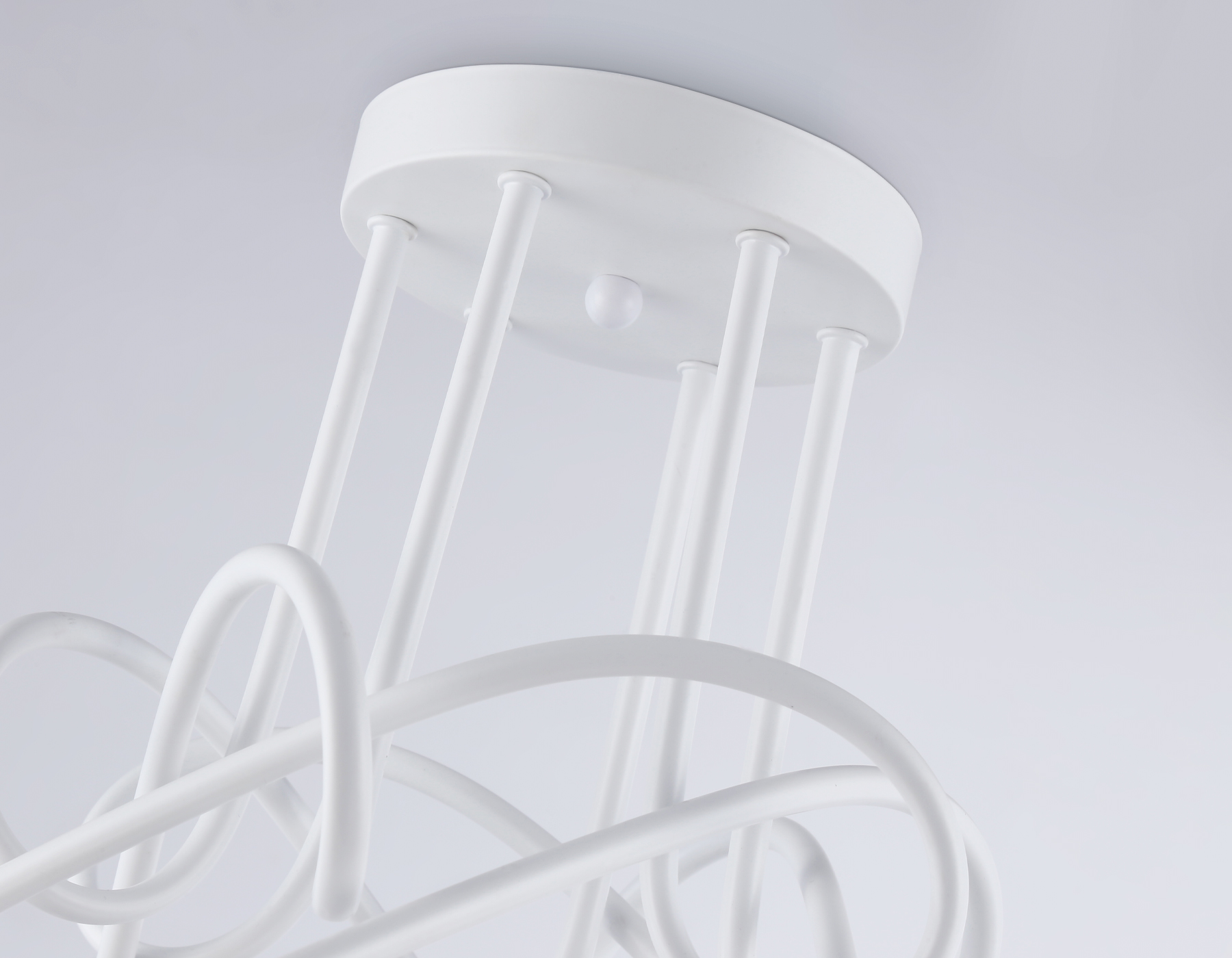 Потолочный светильник в стиле лофт TR80417/6 WH/CH белый/хром E27/6 max 60W D690*370