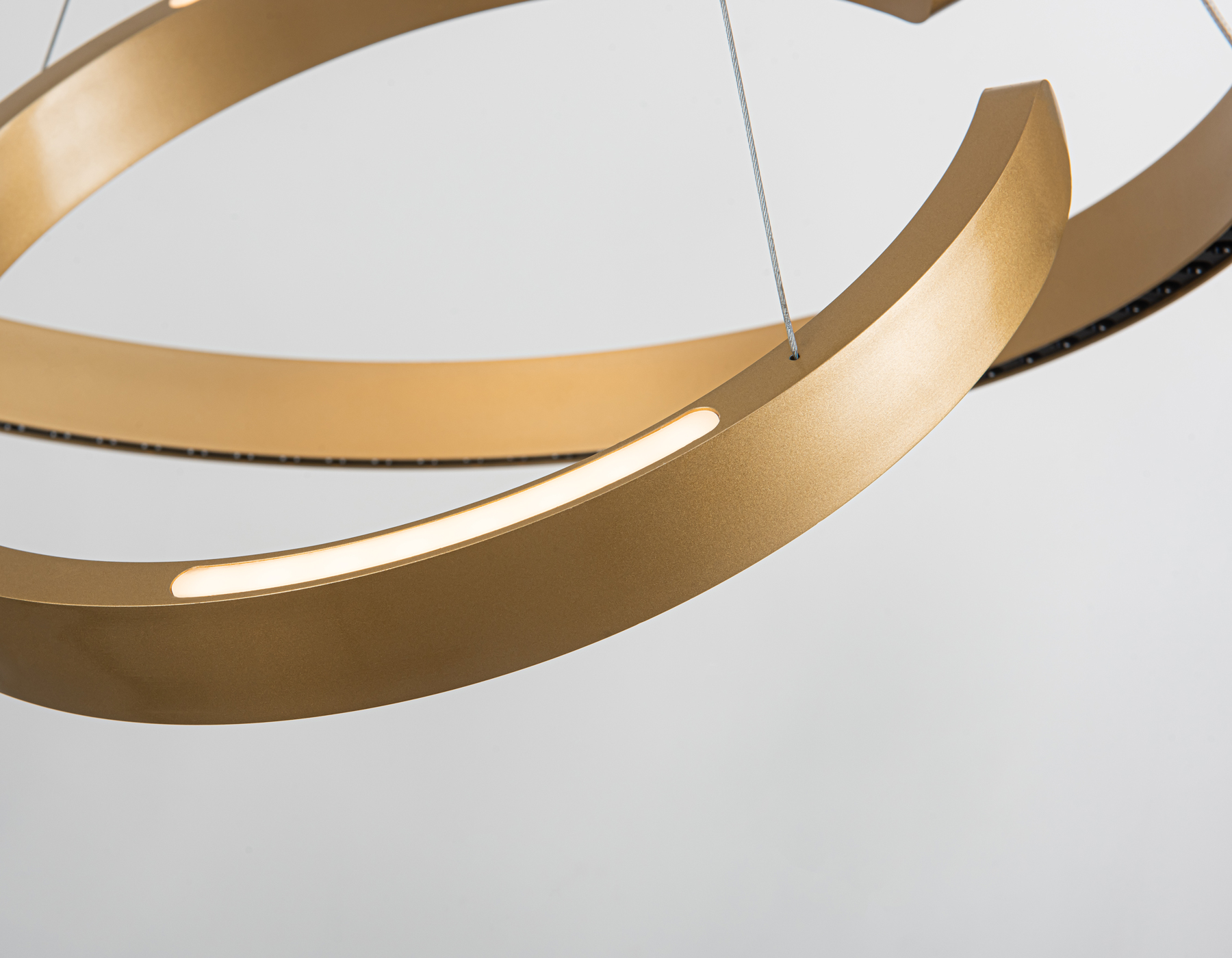 Подвесной светодиодный светильник FL5885/2 GD золото 45W 3000K/4200K/6400K D600/400*1200 (без ПДУ)