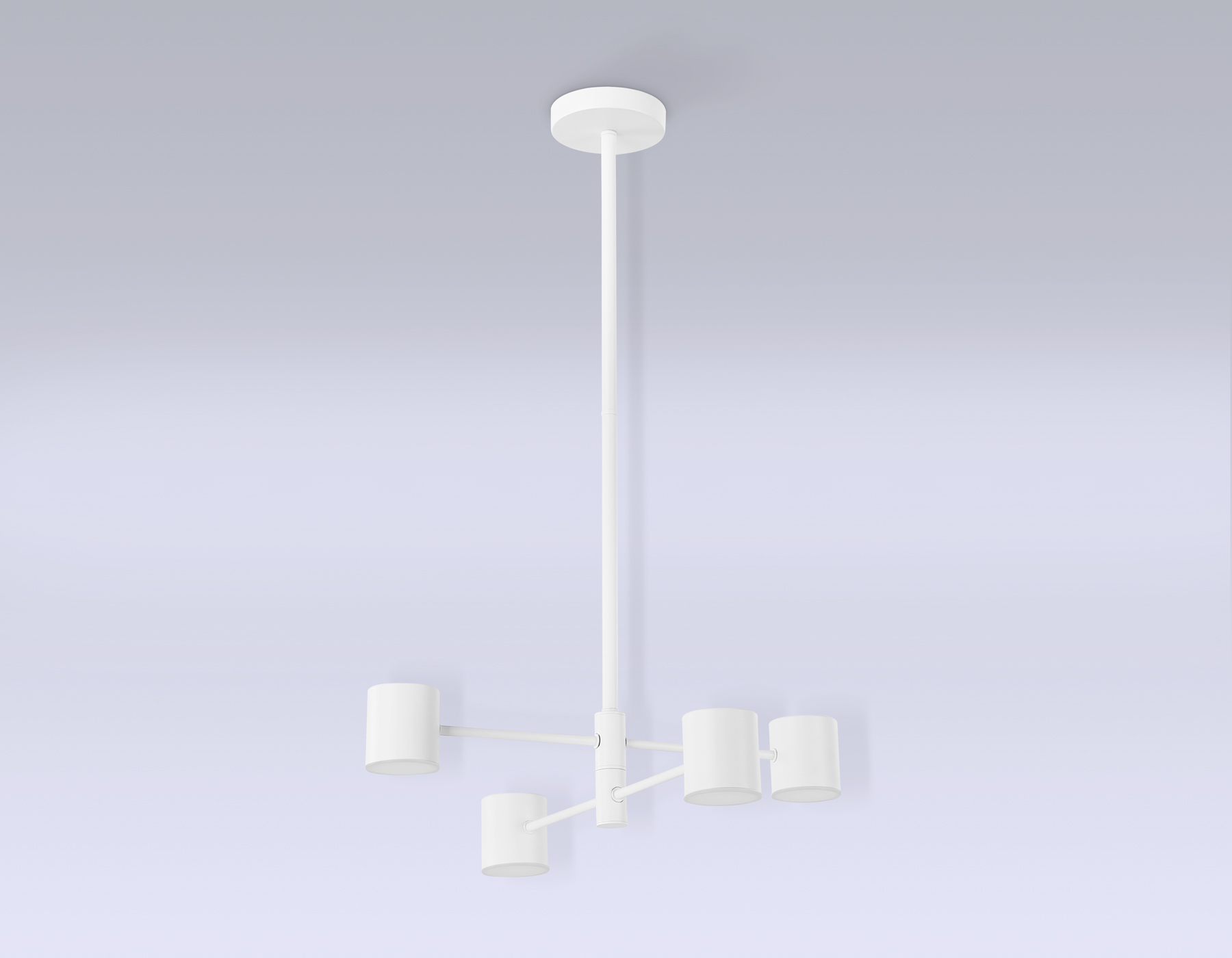 Подвесной светодиодный светильник FL51705/4 WH белый 3000K/4200K/6400K 20W D500*780 (Без ПДУ)