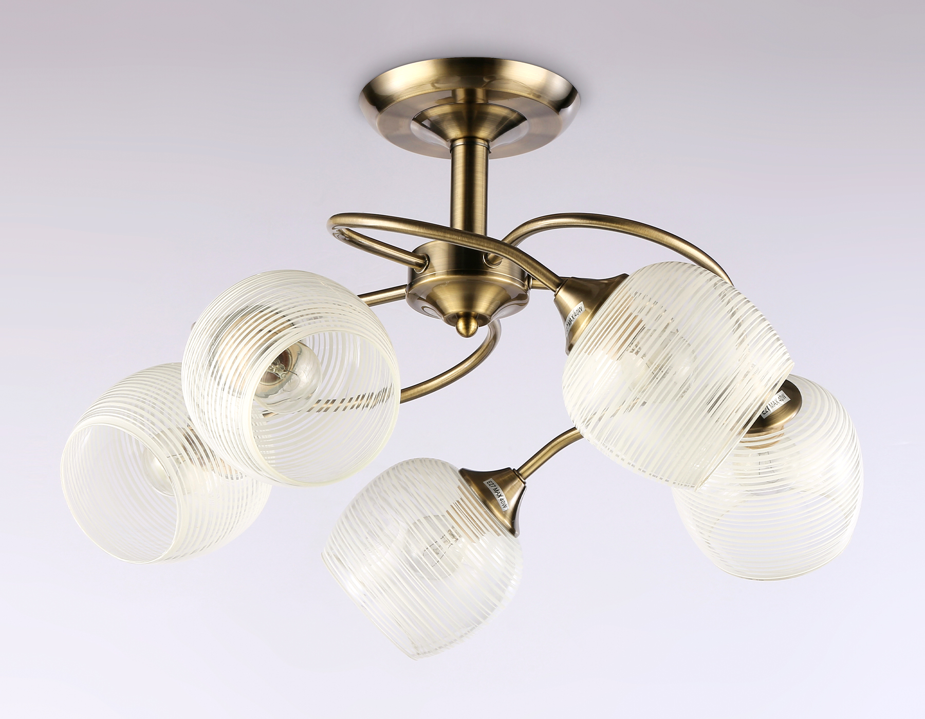 Подвесная люстра TR3199/5 SB/CL/FR бронза/прозрачный/белый матовый E27/5 max 40W D600*485