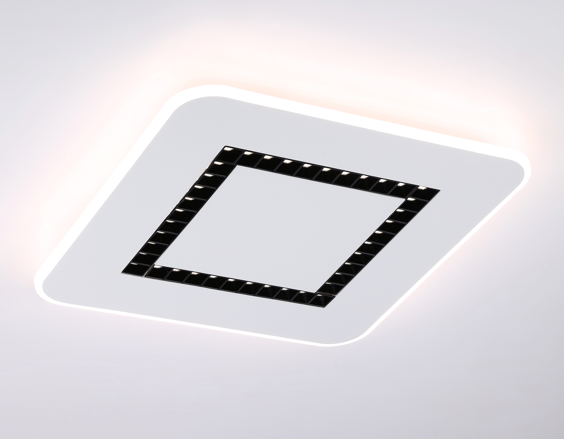 Потолочный светодиодный светильник с пультом FL51415 WH белый 3000K/4200K/6400K 68W 488*488*40 (ПДУ ИК)