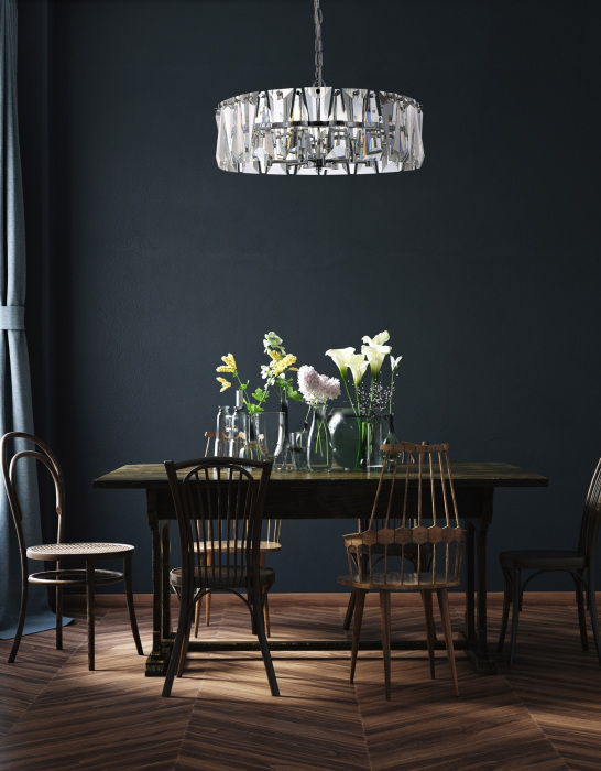 Подвесная люстра хрустальная Puntes MOD043PL-06CH (mod043pl-06ch)