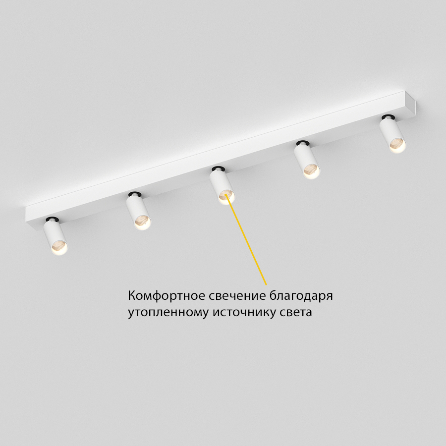 Накладной поворотный светодиодный светильник Ledron SAGITONY E5 S40 White Dim 4000K (11148)