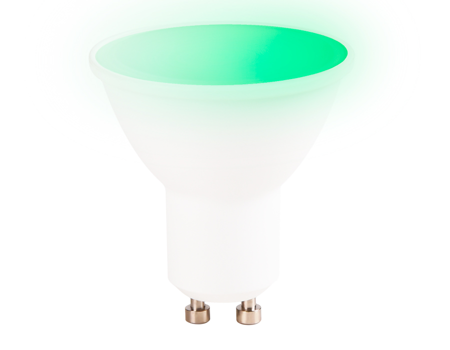 Светодиодная лампа MR16 с голосовым управлением и RGB подсветкой Лампа Smart LED MR16 5W+RGB 3000K-6400K 220-240V