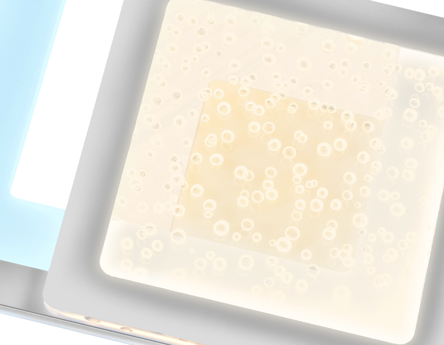 Настенный светодиодный светильник с акрилом FA426 WH белый 3000K+6400K 25W 270*270*60