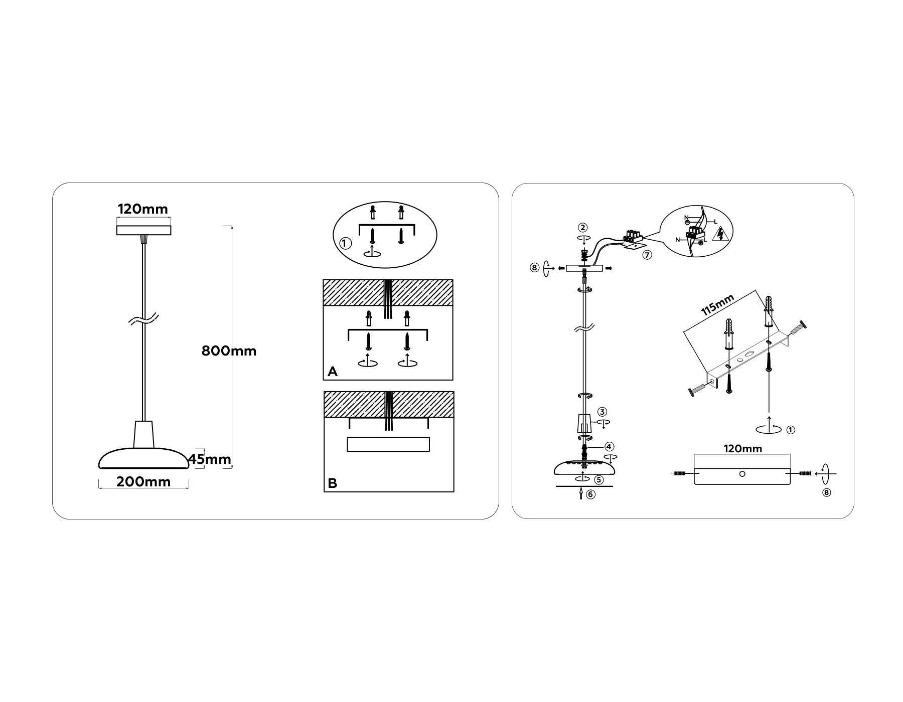 Светильник светодиодный подвесной FL4838 WH/WD белый/дерево 24W 3000-6000K D200*800 (без ПДУ)