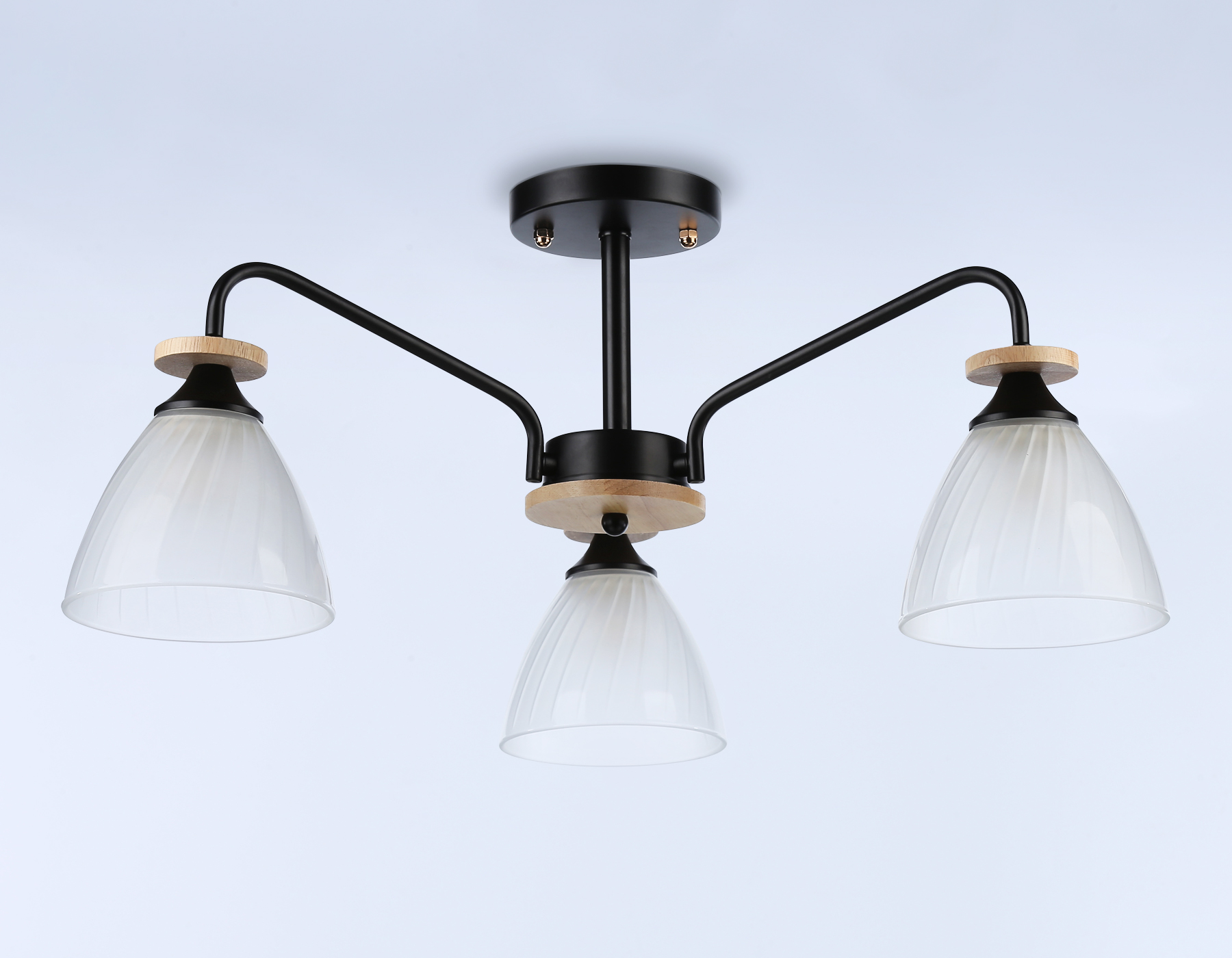 Подвесной светильник TR9564/3 BK/FR черный/белый матовый E27/3 max 40W D620*250