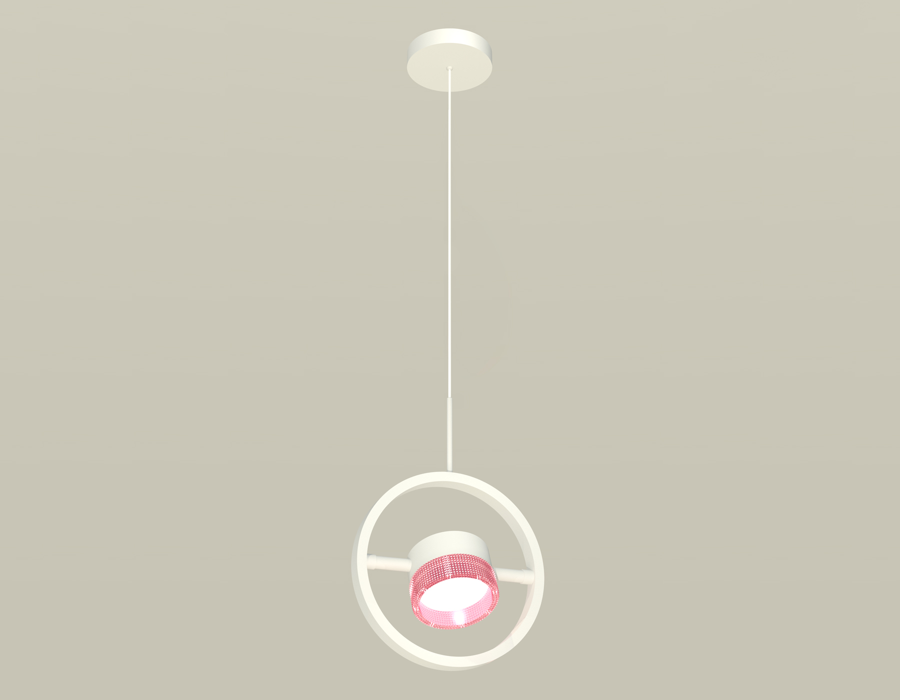 Комплект подвесного поворотного светильника с композитным хрусталем XB9111151 SWH/PI белый песок/розовый GX53 (C9111, N8486)