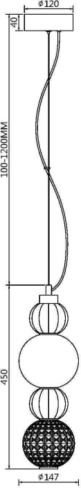 Подвесной светильник Collar P069PL-L17G3K (p069pl-l17g3k)
