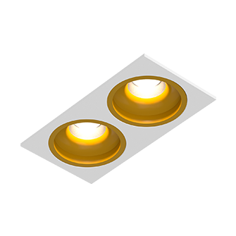 Встраиваемый светодиодный светильник Ledron LEVEL SQ2 White-Gold (2076)