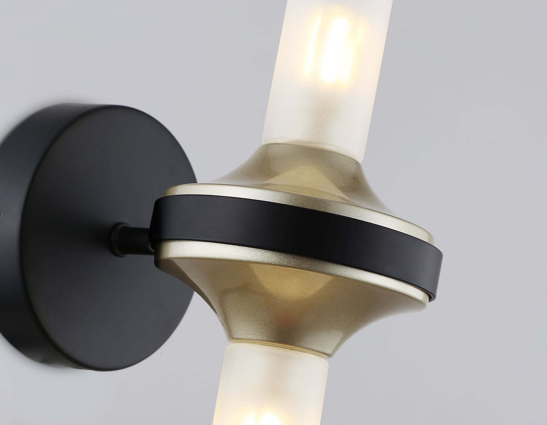 Настенный светильник LH55355/2 BK/CGD/CL черный/золото/прозрачный G9/2 max 30W 150*100*320