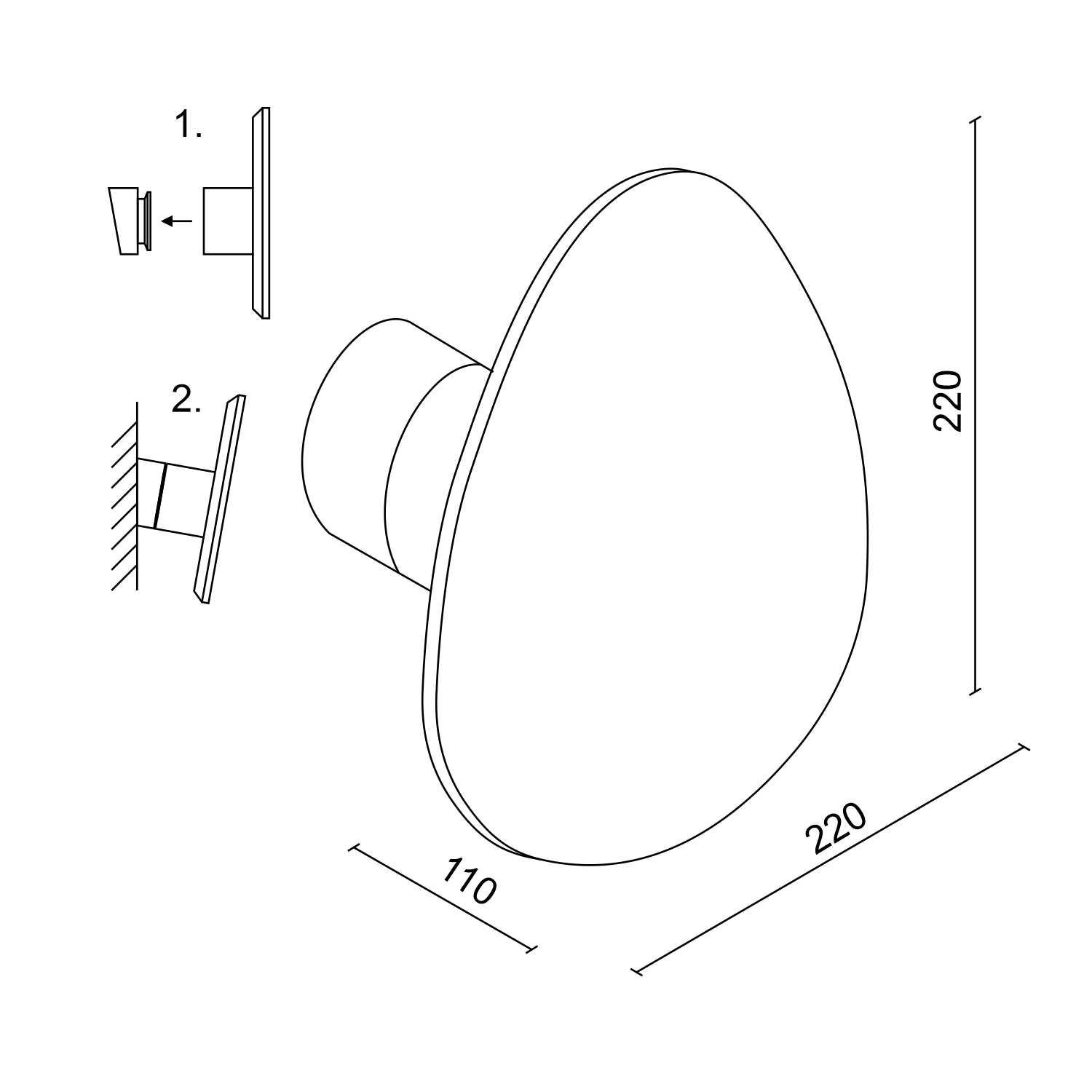 Настенный светодиодный светильник Ledron MW-8408 (3034)