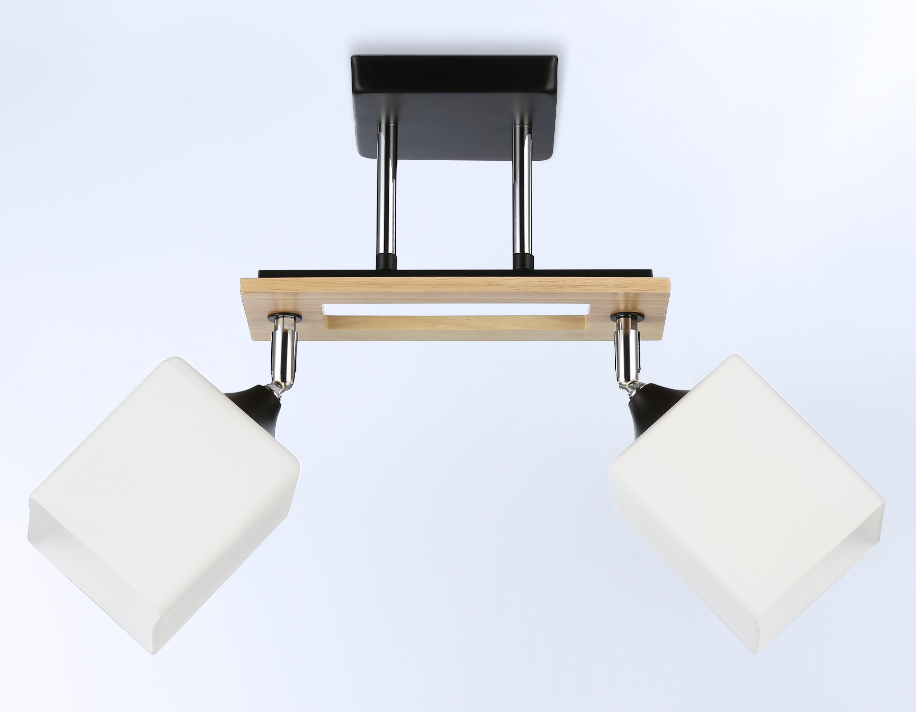 Подвесной светильник TR9503/2 BK/CH/FR черный/хром/белый матовый E27/2 max 40W 510*100*270