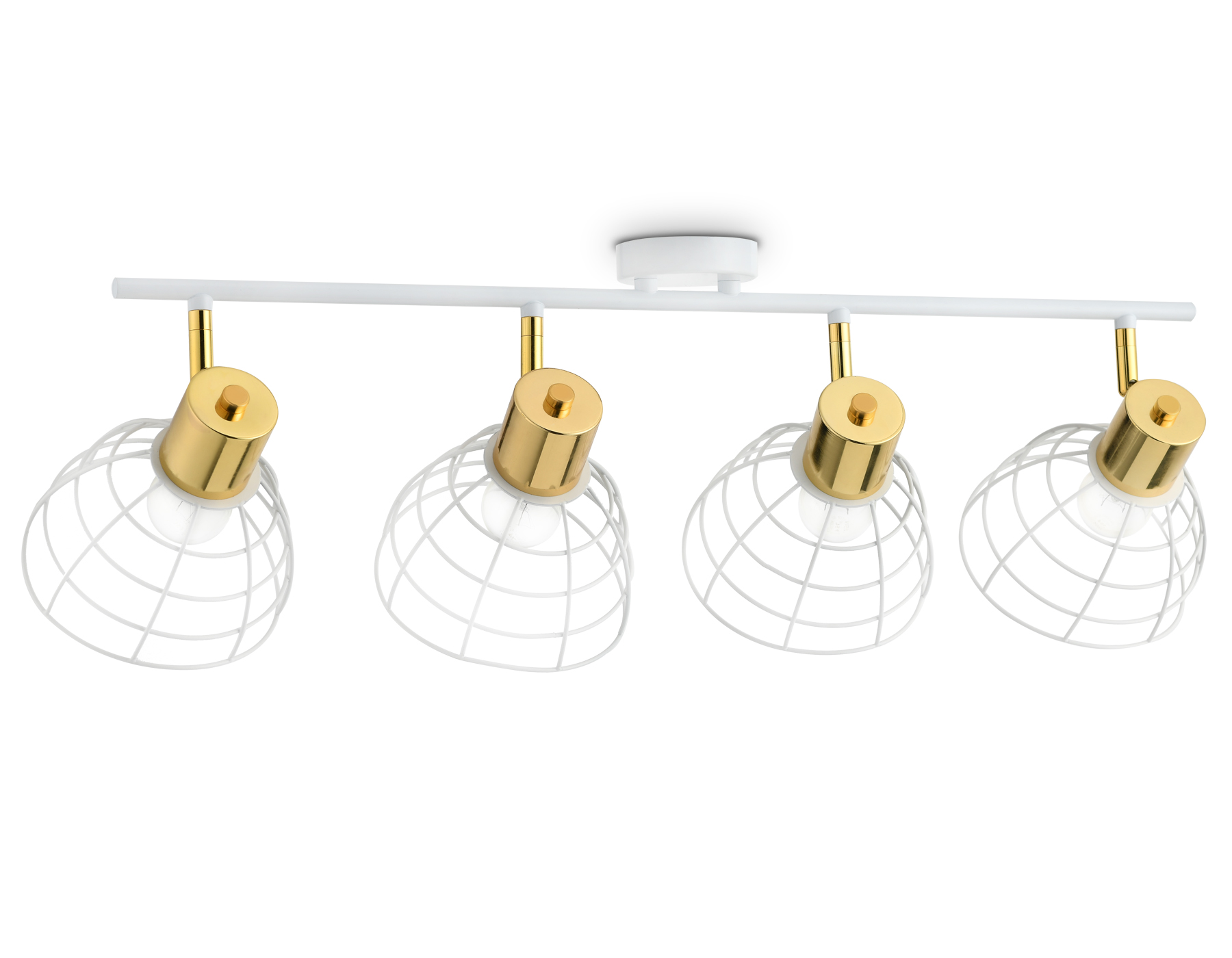 Настенно-потолочный спот в стиле лофт TR8603/4 WH/GD белый/золото E27*4 max 40W 465*154*230