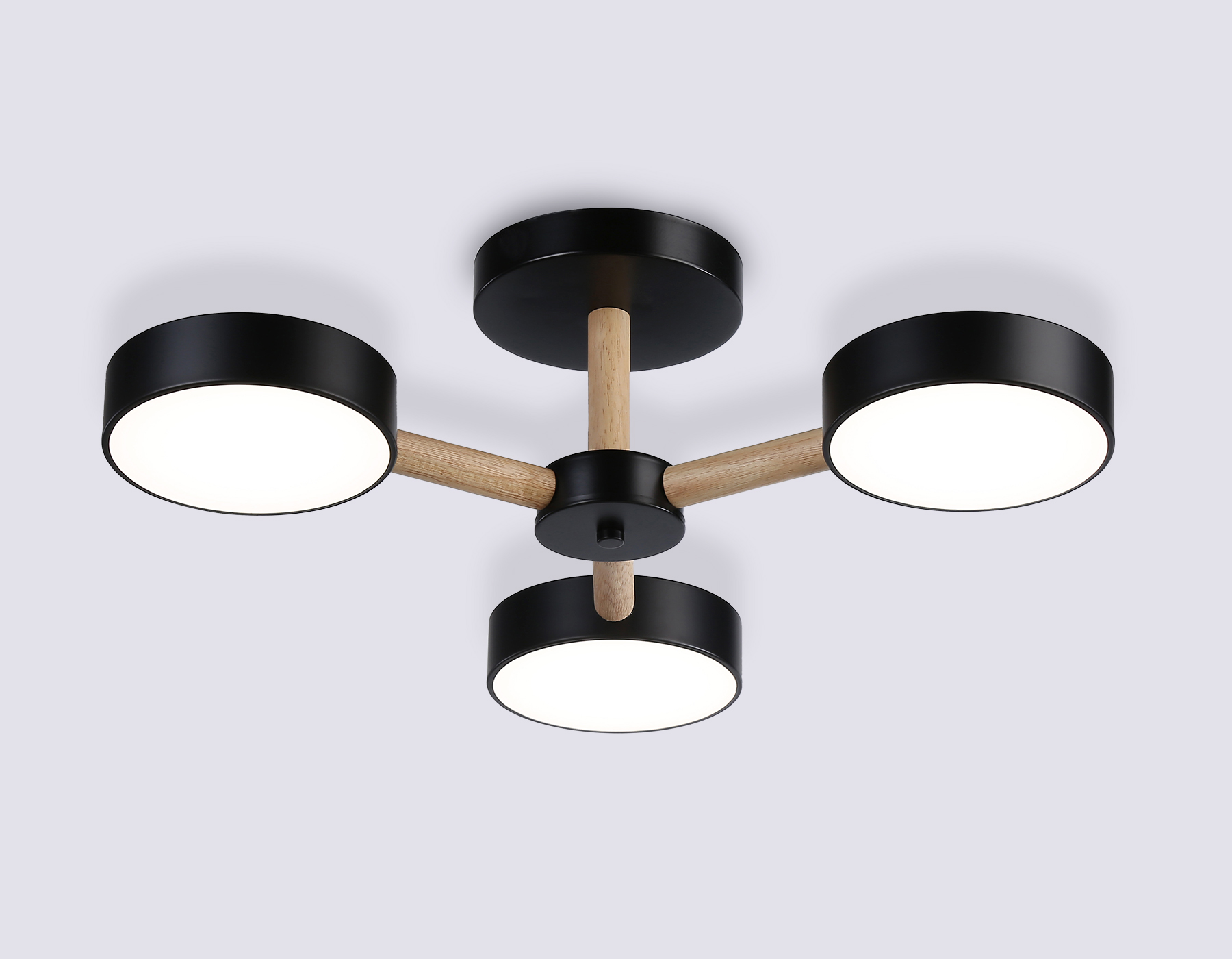 Подвесной светодиодный светильник с пультом FL4823/3 BK черный 3000K-6400K 40W D580*160 (ПДУ ИК)