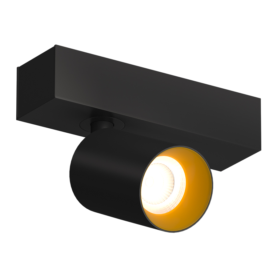 Накладной поворотный светодиодный светильник Ledron SAGITONY E S60 Black-Gold 4000K (11111)