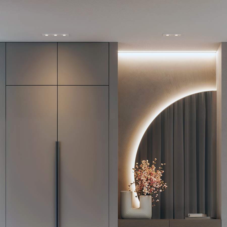 Встраиваемый поворотный светильник под сменную лампу Ledron AO1501005 White (2386)