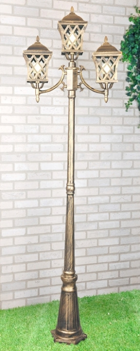 Наземный фонарь уличный F3 черное золото Elektrostandard Cassiopeya (electrostandart_a025298)