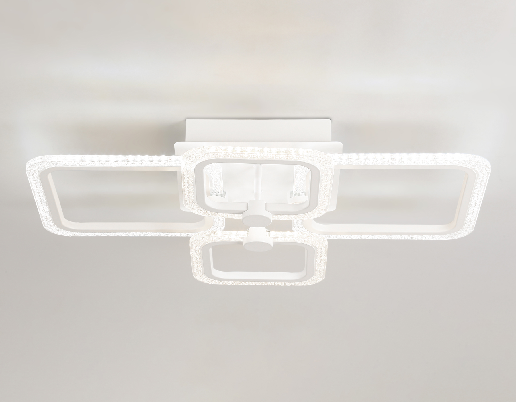 Потолочный светодиодный светильник с пультом FA5309/2+2 WH белый 3000+6400K/4200K/6400+3000K 62W 560*480*120 (ПДУ ИК)