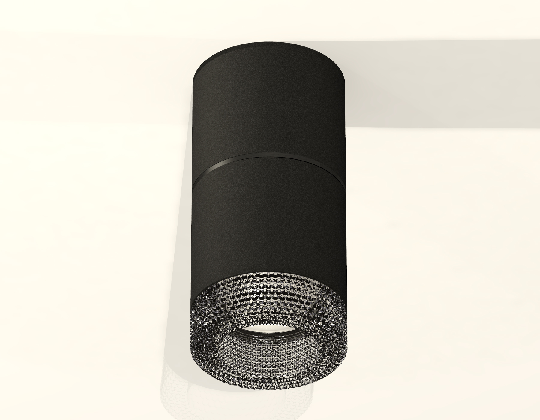 Комплект накладного светильника с композитным хрусталем XS7402162 SBK/BK черный песок/тонированный MR16 GU5.3 (C7402, A2071, C7402, N7192)