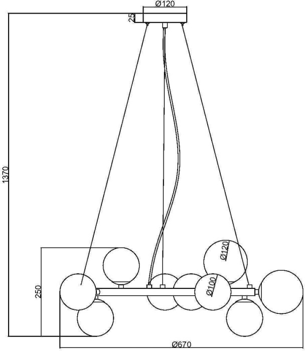 Подвесной светильник Dallas MOD545PL-11B (mod545pl-11b)