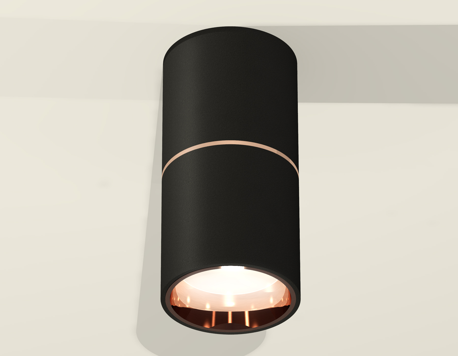 Комплект накладного светильника XS6302083 SBK/PPG черный песок/золото розовое полированное MR16 GU5.3 (C6302, A2063, N6114)