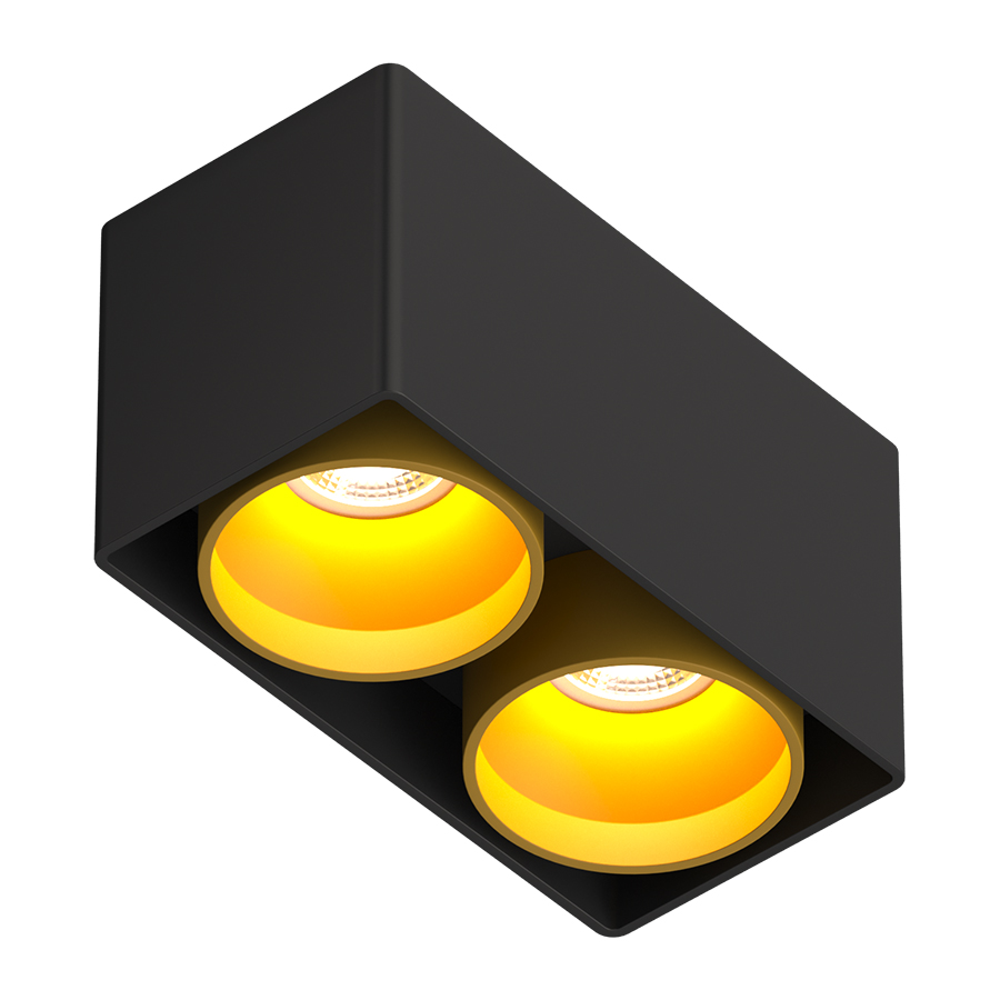 Накладной светильник под сменную лампу Ledron KEA 2 ED GU10 Black-Gold (2813)