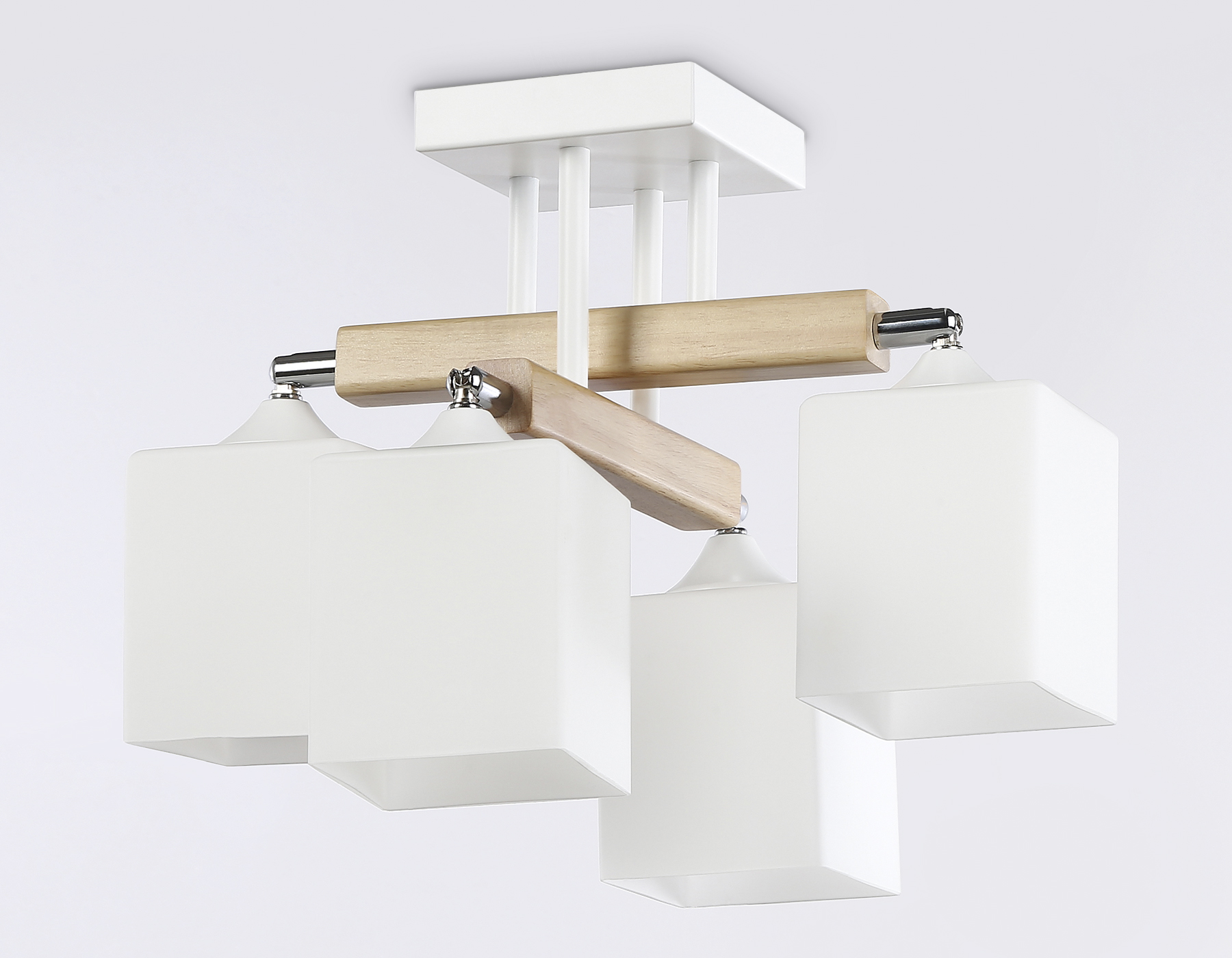 Подвесная люстра TR9512/4 WH/CH/FR белый/хром/белый матовый E27*4 max 40W D567*266