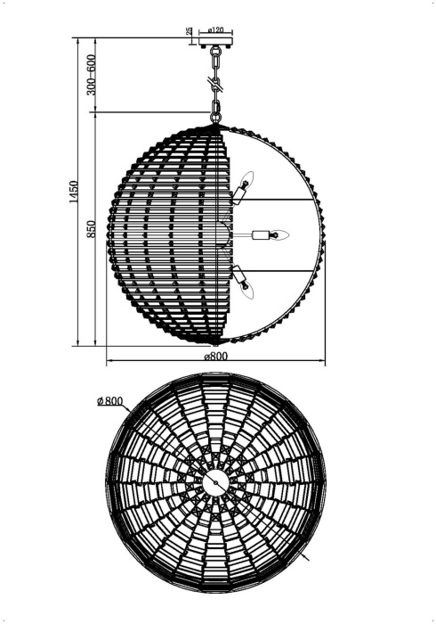 Подвесной светильник хрустальный Palla  MOD092PL-12CH (mod092pl-12ch)