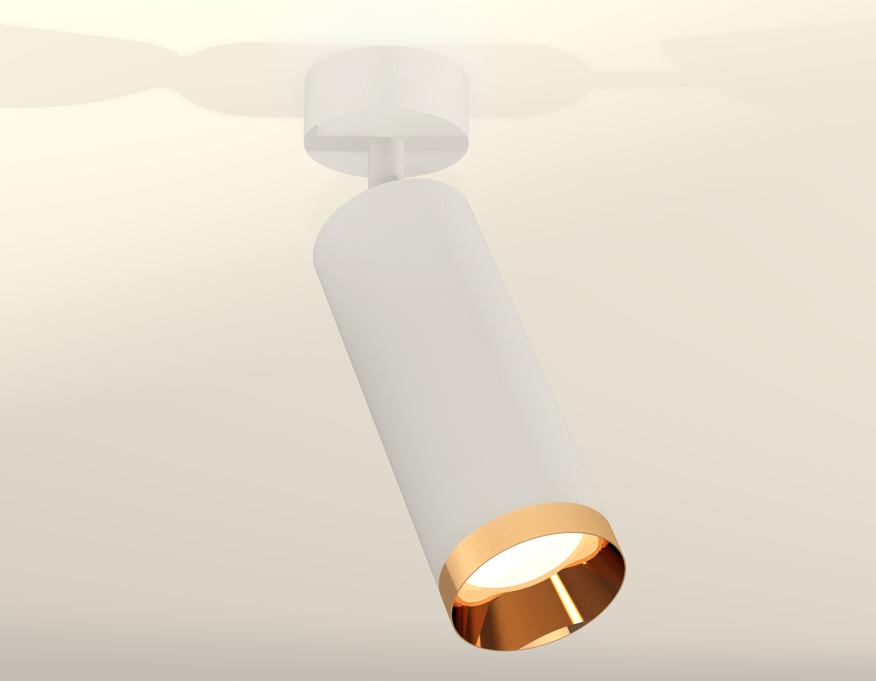 Комплект накладного поворотного светильника XM6342005 SWH/PYG белый песок/золото желтое полированное MR16 GU5.3 (A2202, C6342, N6134)