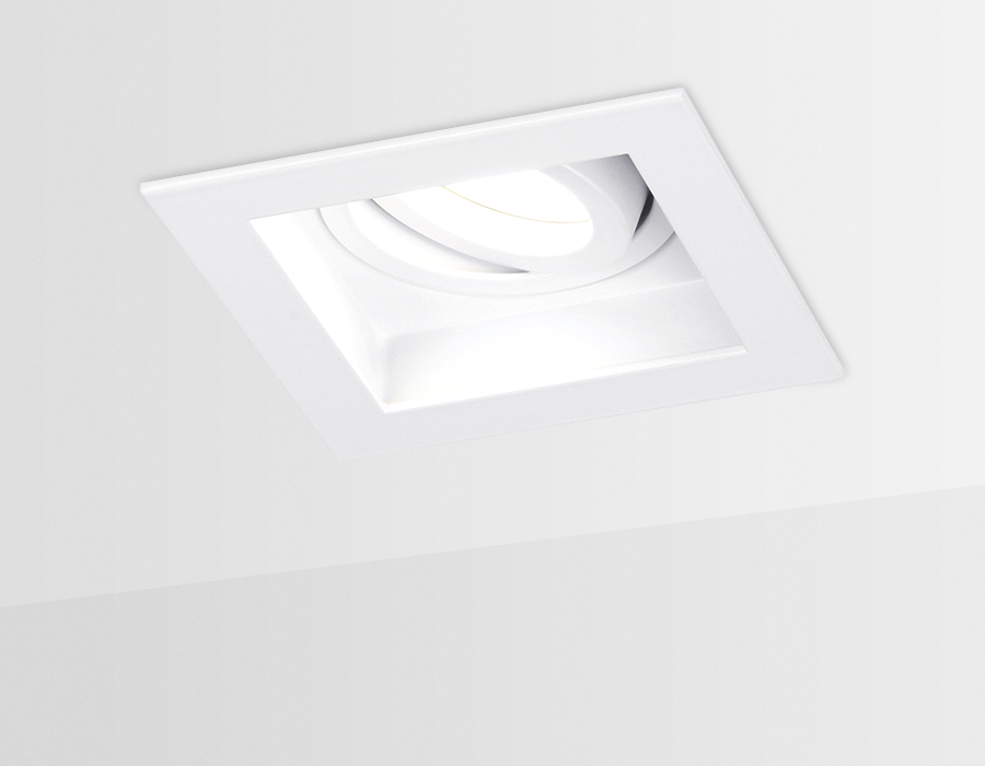 Точечный поворотный светильник MR16 TN180 WH белый GU5.3 100*100*40