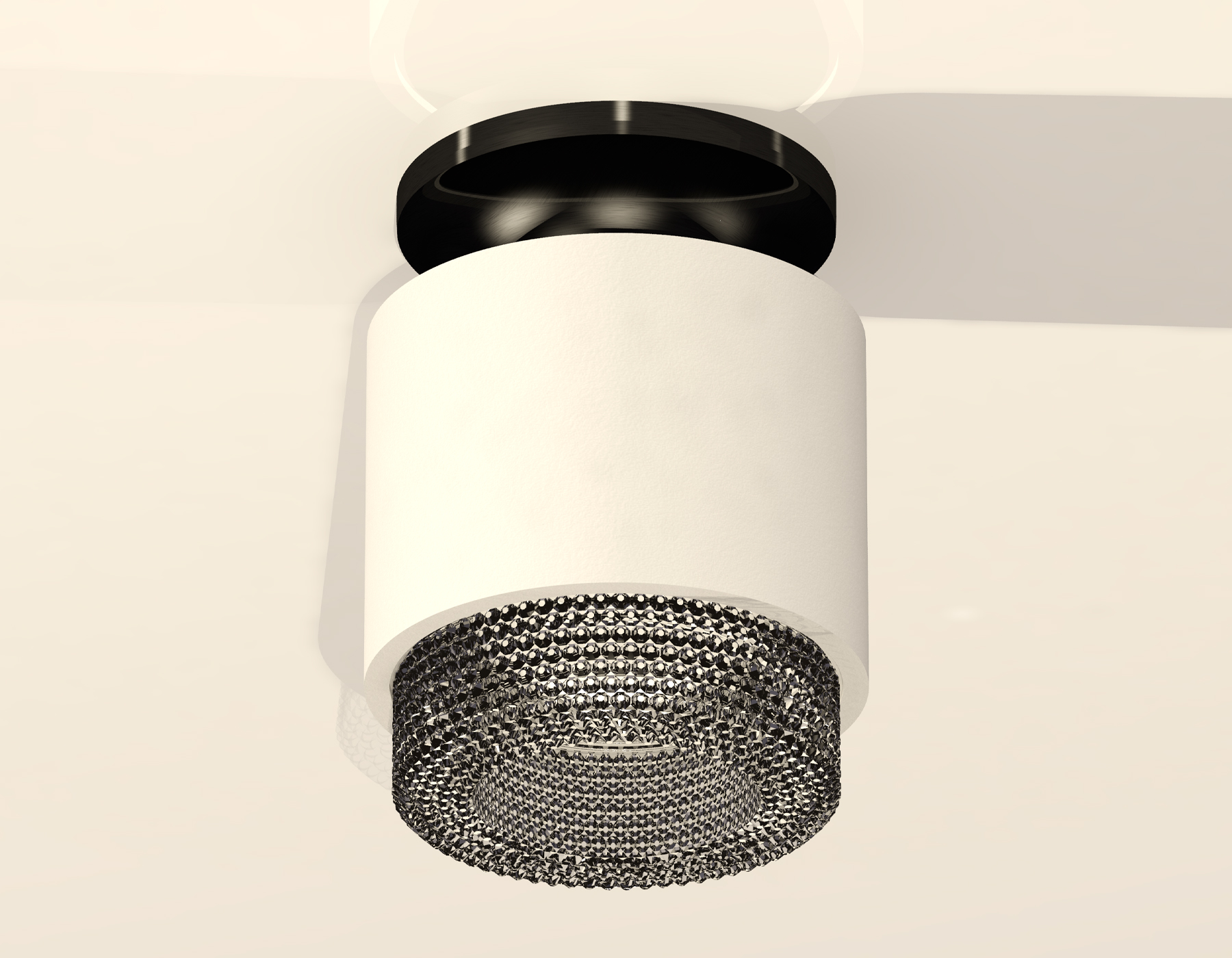 Комплект накладного светильника с композитным хрусталем XS7510062 SWH/BK белый песок/тонированный MR16 GU5.3 (N7926, C7510, N7192)