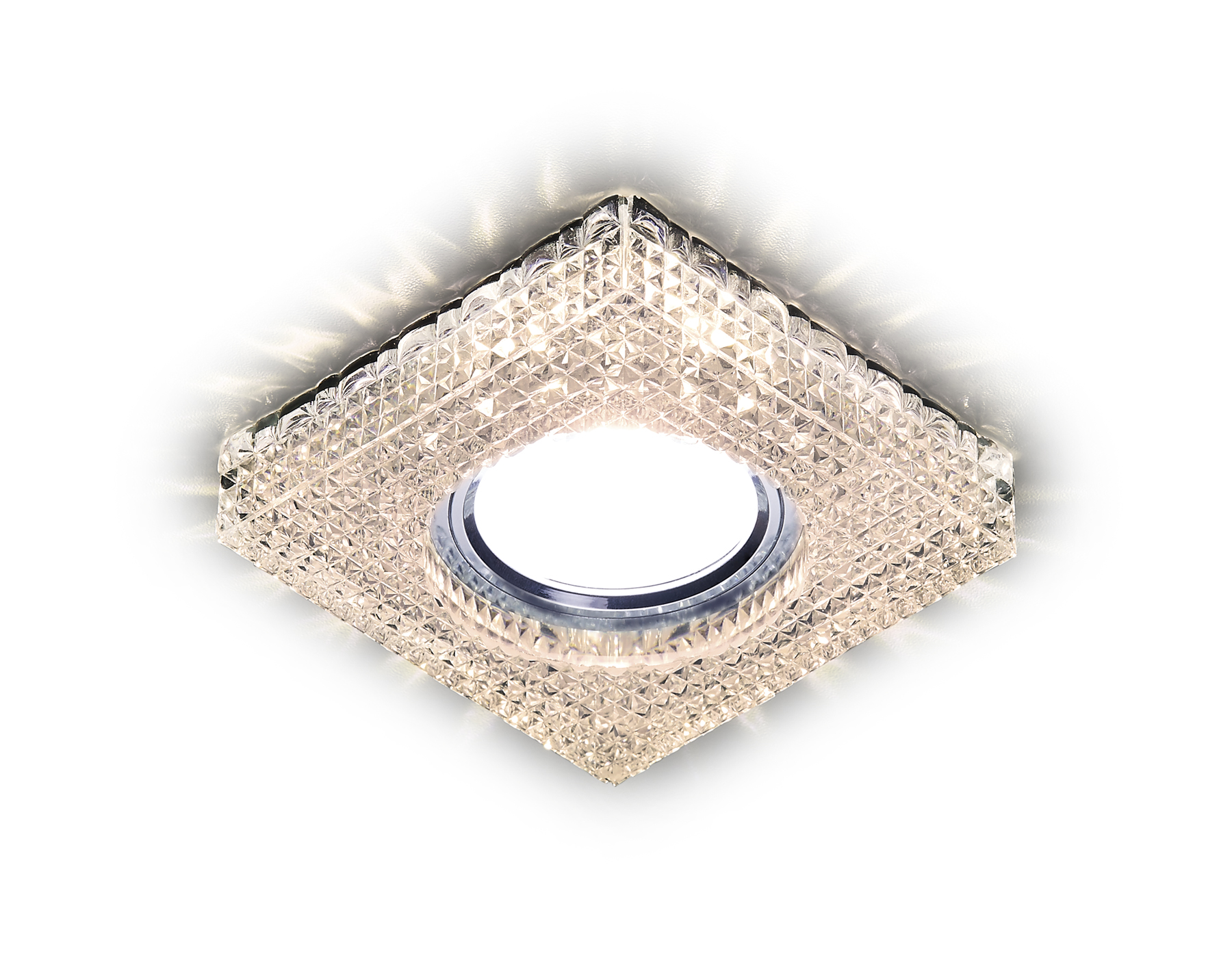 Встраиваемый точечный светильник MR16 со светодиодной подсветкой S272 CL/WW хром/прозрачный MR16+3W(LED WARM)