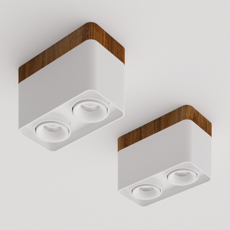 Накладной светодиодный светильник Ledron TUBING 2 Wooden 30 White (4466)