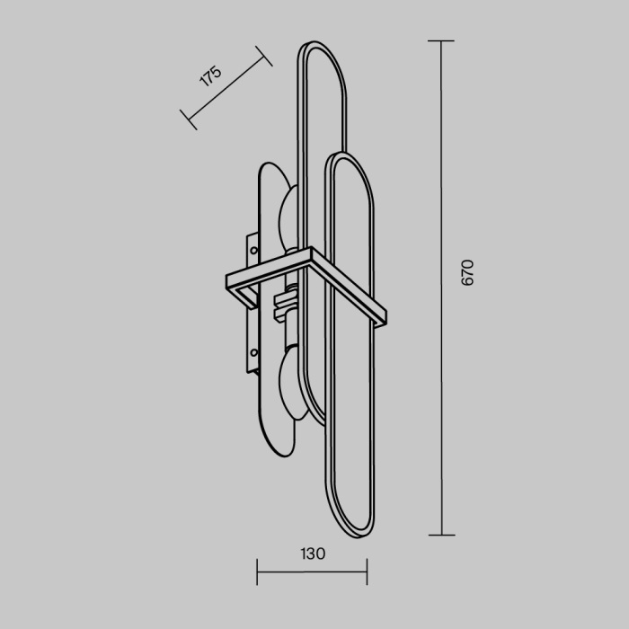 Настенный светильник Maytoni Marmo MOD099WL-02G2 (mod099wl-02g2)