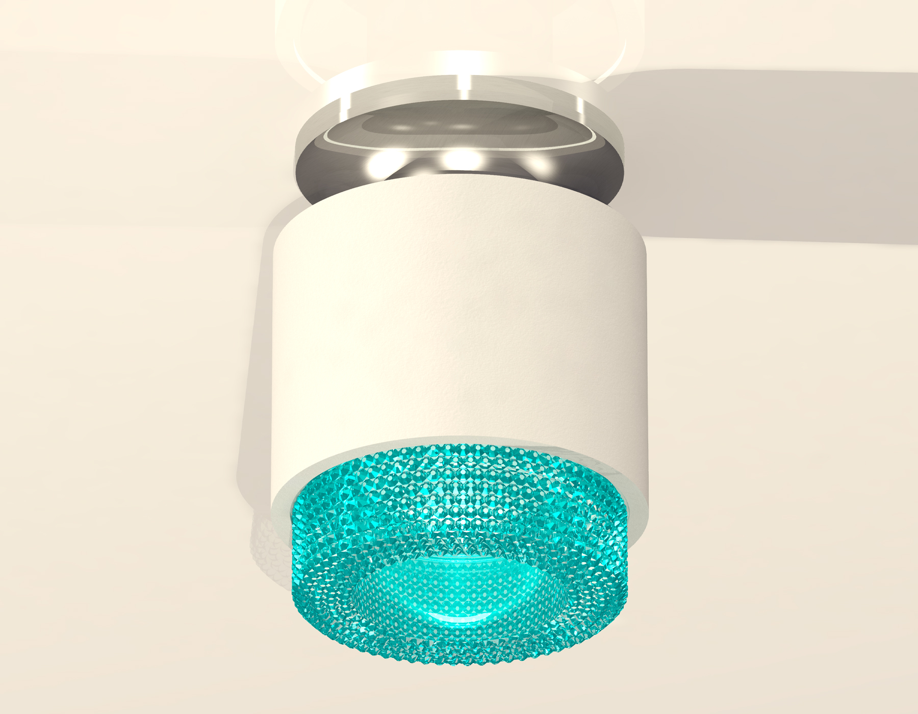 Комплект накладного светильника с композитным хрусталем XS7510082 SWH/BL белый песок/голубой MR16 GU5.3 (N7927, C7510, N7194)