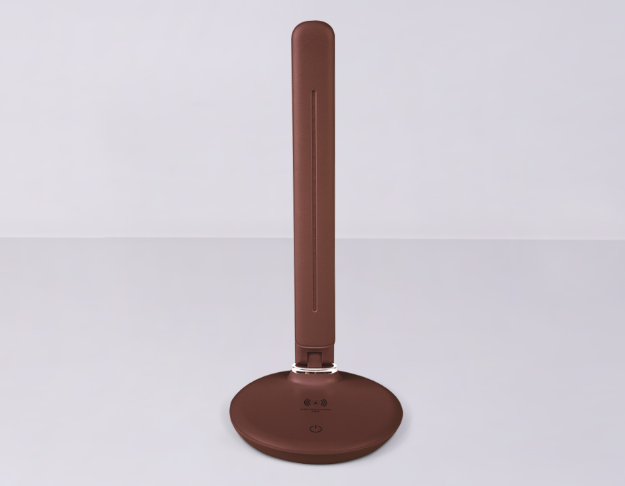 Светодиодная настольная лампа с беспроводной зарядкой DE522 BR коричневый LED 3000-6400K 8W