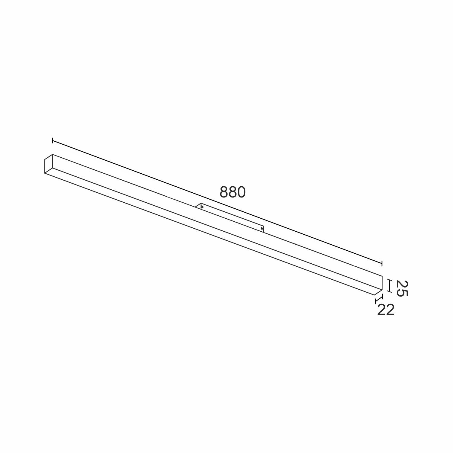 Светодиодный светильник для магнитной системы Ledron MATTE LINE 880 Black 3000K (9240)