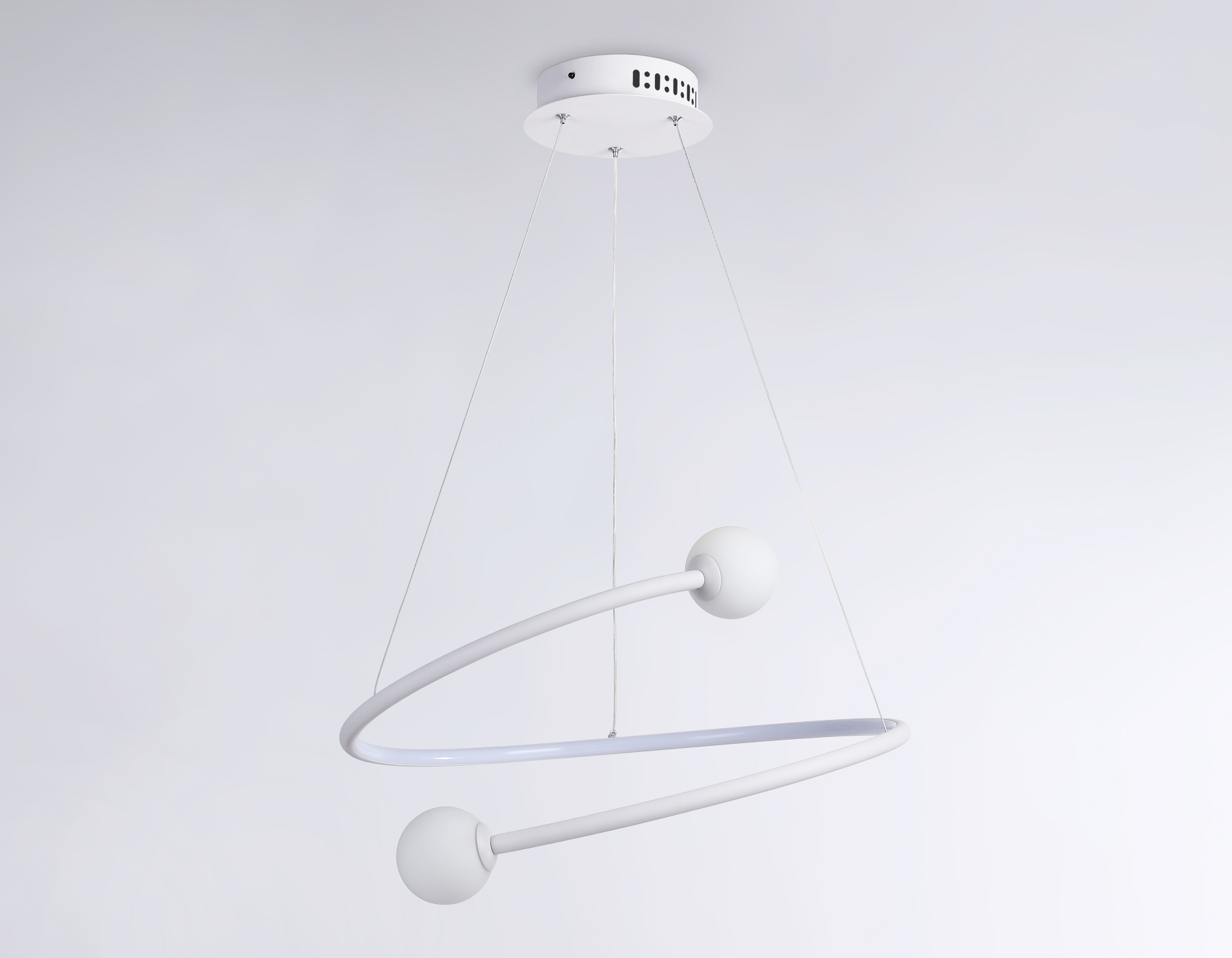 Подвесной светодиодный светильник с пультом управления FL66291 WH белый 39W 3000K-6400K D500*1000 (ПДУ ИК)