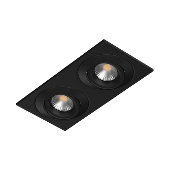 Встраиваемый поворотный светильник под сменную лампу Ledron AO1501006 SQ2 Black (2395)