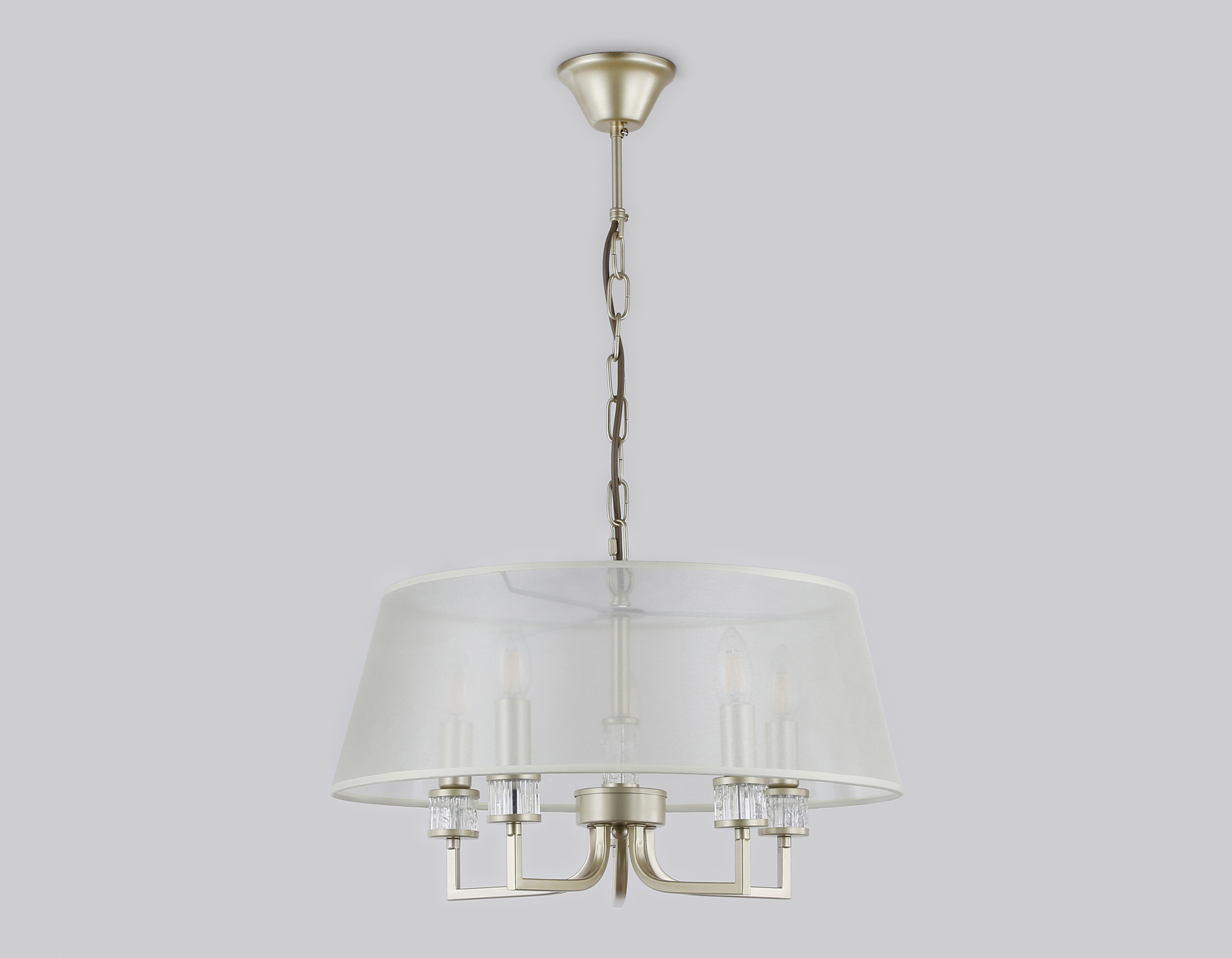 Подвесная люстра с абажуром LH71211/5 CGD золото E14/5 max 40W D500*700