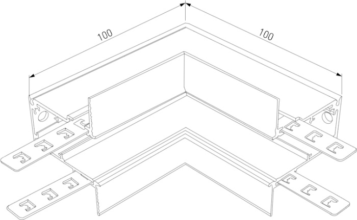 Коннектор угловой Slim Magnetic 8509300