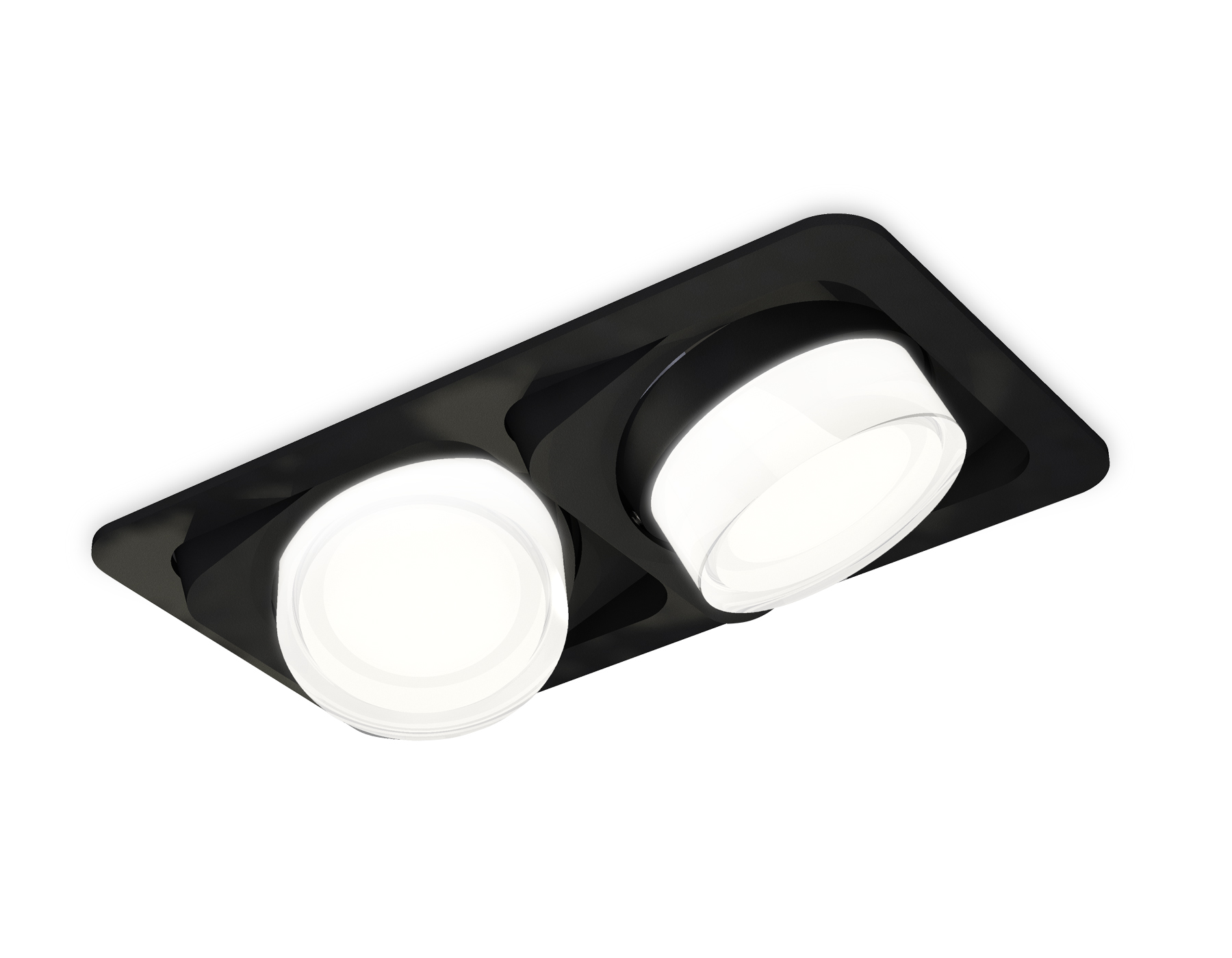 Комплект встраиваемого поворотного светильника XC7664083 SBK/FR/CL черный песок/белый матовый/прозрачный MR16 GU5.3 (C7664, N7160)