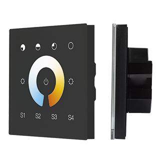 INTELLIGENT ARLIGHT Сенсорная панель DALI-901-11-1G-4SC-MIX-DT8-IN Black (BUS/230V) (IARL, IP20 Пластик, 3 года) 037195