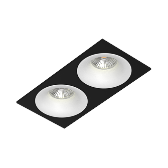 Встраиваемый светильник под сменную лампу Ledron AO1501091 SQ2 Black-White (9665)