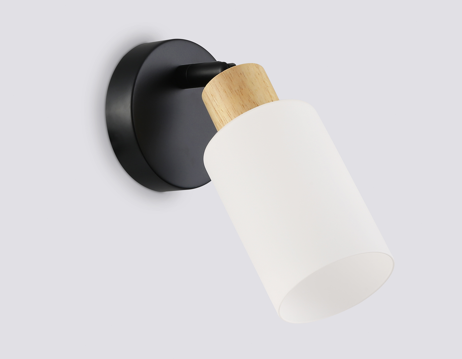 Настенно-потолочный спот в стиле лофт TR8720 BK/WD черный/дерево E14 max 60W 175*100*160